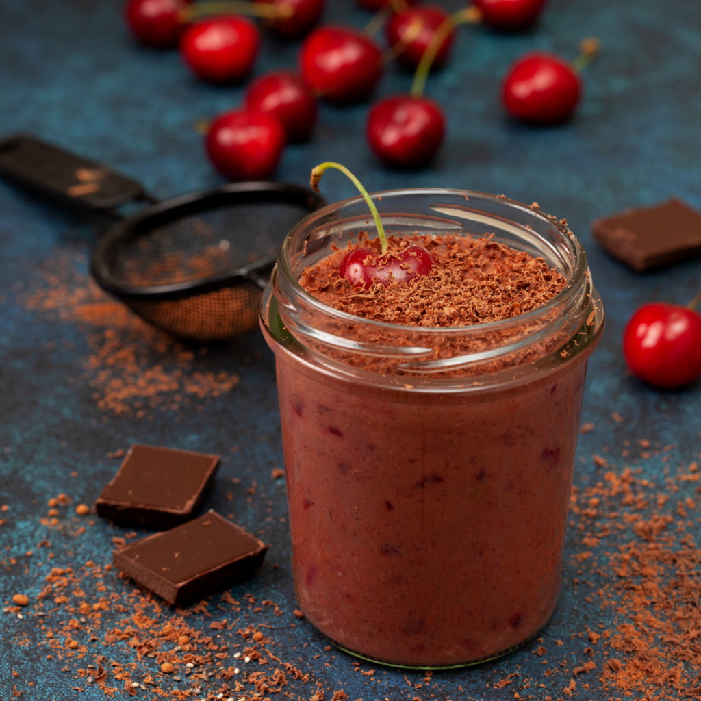 Indulge in Mocha Cherry Bliss: Energize Your Morning!