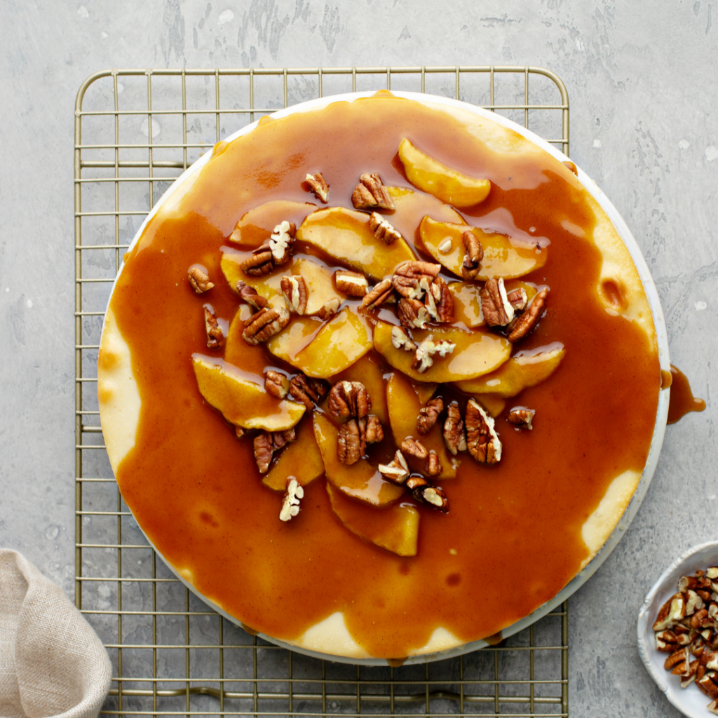 Sensational Caramel Apple Pecan Cheesecake Perfection