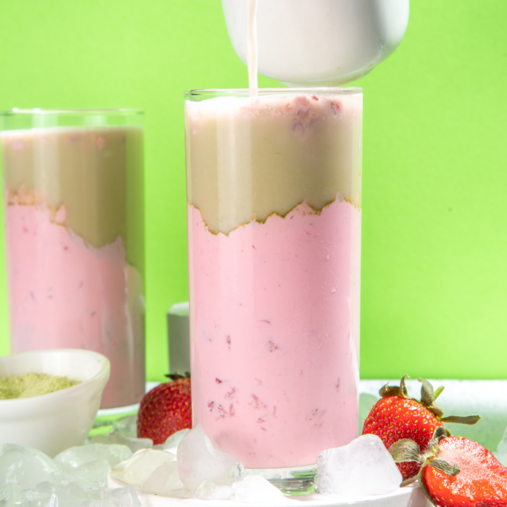 Start Strong: Strawberry Matcha Energizing Smoothie